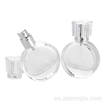 Perfume botellas vacías de vidrio transparente con logotipo personalizado